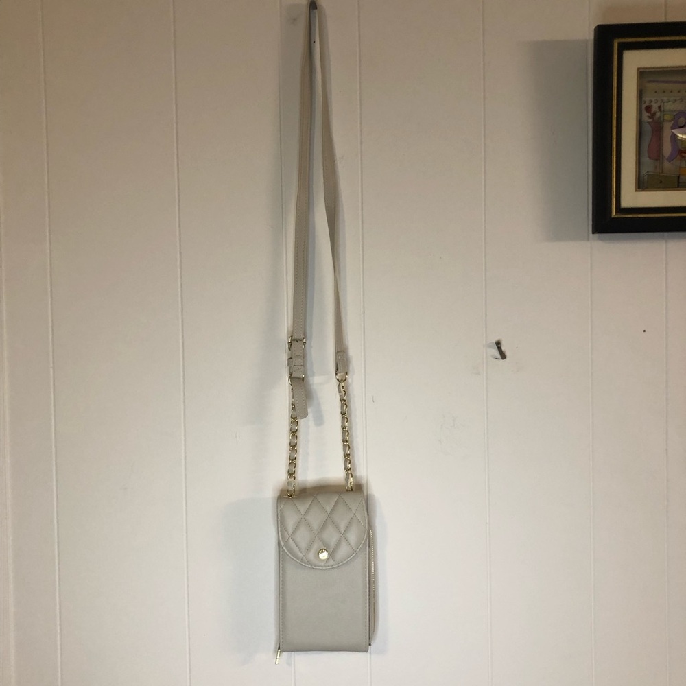 Steve Madden Light Gray Quilted Crossbody Bag NWOT